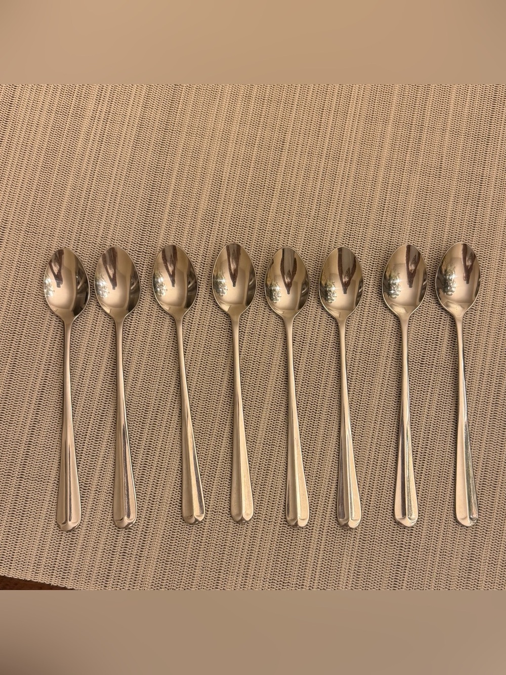 8 Farberware Brookfield Stainless Iced Tea Spoons Ex